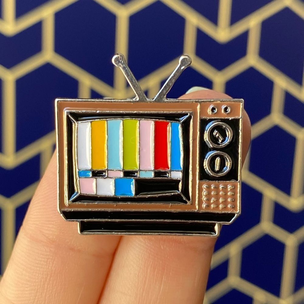 Old School Tv Enamel Pin/ Brooch Lapel